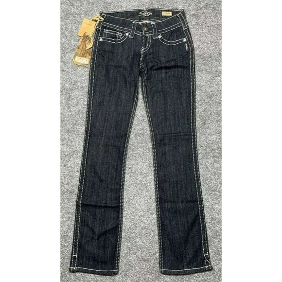 Silver Jeans Mckenzie Womens 24X32 Blue Slim Bootcut Low Rise Pockets Denim New - Picture 1 of 12